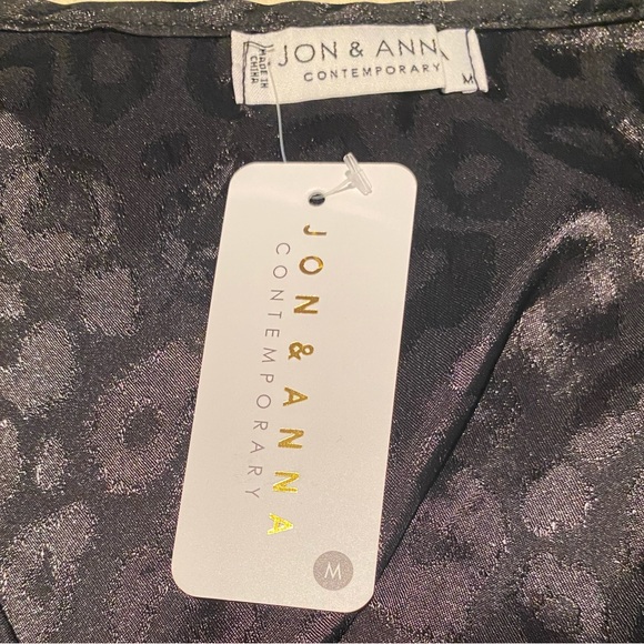 Jon & Anna Black Leopard Satin - Picture 10 of 10